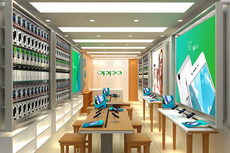 一个40平米的手机店怎么才能有高端的氛围?（杭州手机店装修设计效果图）