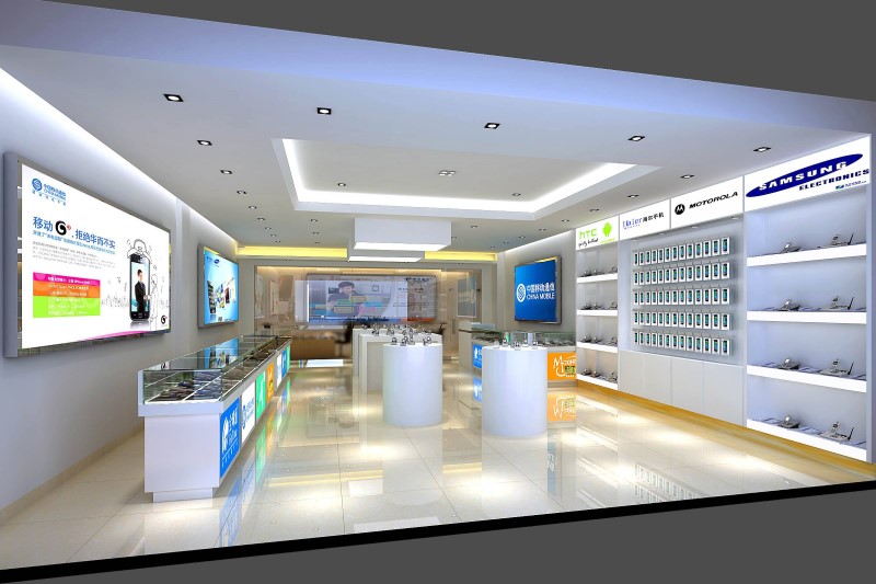 一个40平米的手机店怎么才能有高端的氛围?（杭州手机店装修设计效果图）