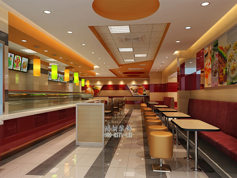 杭州中式快餐店装修设计案例（杭州中式快餐店装修设计效果图）